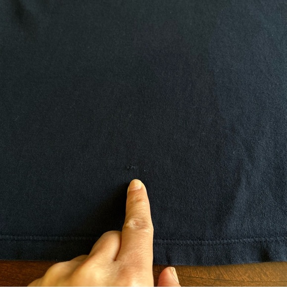 Talbots | Navy Top with Balloon Crochet Sleeves - Picture 8 of 8